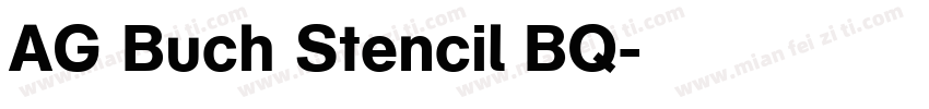 AG Buch Stencil BQ字体转换